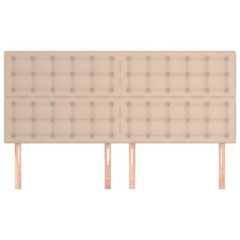 Műbőr fejtámla cappuccino színben 180x5x118/128 cm