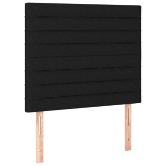 Fekete szövet fejtámla 100 x 5 x 118/128 cm