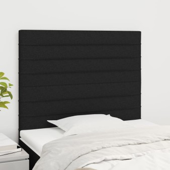 Fekete szövet fejtámla 100 x 5 x 118/128 cm