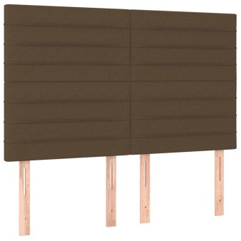 Sötétbarna szövet fejtámla 144x5x118/128 cm