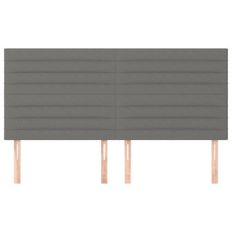 Sötétszürke szövet fejtámla 160x5x118/128 cm