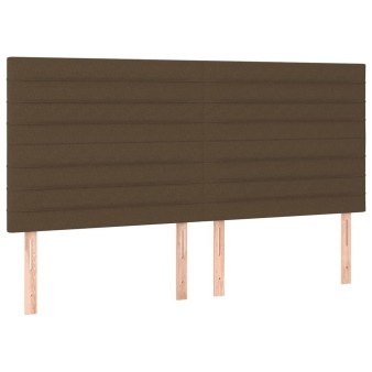 Sötétbarna szövet fejtámla 160x5x118/128 cm