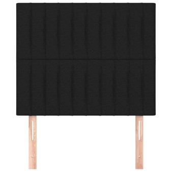 Fekete szövet fejtámla 90x5x118/128 cm