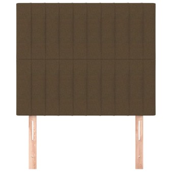 Sötétbarna szövet fejtámla 90x5x118/128 cm