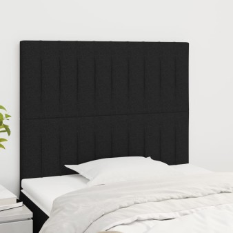 Fekete szövet fejtámla 100 x 5 x 118/128 cm