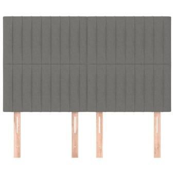 Sötétszürke szövet fejtámla 144x5x118/128 cm