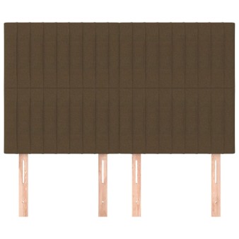 Sötétbarna szövet fejtámla 144x5x118/128 cm