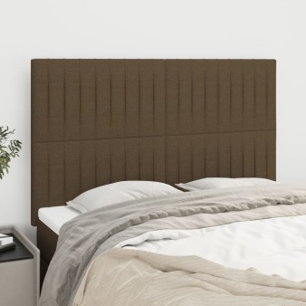 Sötétbarna szövet fejtámla 144x5x118/128 cm