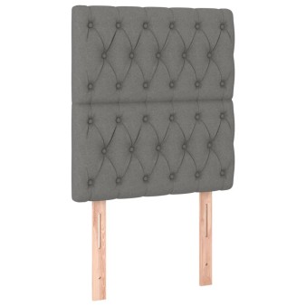 Sötétszürke szövet fejtámla 80x7x118/128 cm