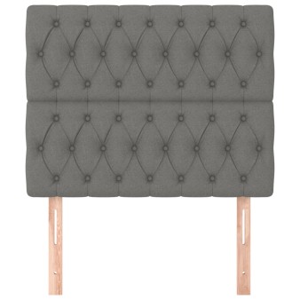 Sötétszürke szövet fejtámla 90x7x118/128 cm
