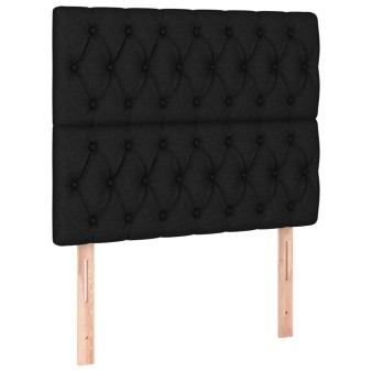 Fekete szövet fejtámla 100 x 7 x 118/128 cm
