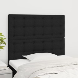 2 db fekete szövet fejtámla 100x5x78/88 cm