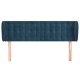 Sötétkék bársony fejtámla 147x23x78/88 cm