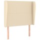 Krémszínű szövet fejtámla szárnyakkal 103 x 23 x 118/128 cm
