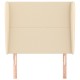 Krémszínű szövet fejtámla szárnyakkal 103 x 23 x 118/128 cm