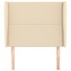 Krémszínű szövet fejtámla szárnyakkal 93 x 23 x 118/128 cm