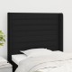 Fekete szövet fejtámla szárnyakkal 93x16x118/128 cm Fekete szövet fejtámla szárnyakkal 93x16x118/128 cm