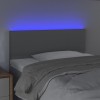 Világosszürke szövet led-es fejtámla 80 x 5 x 78/88 cm