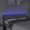 Világosszürke szövet led-es fejtámla 144 x 5 x 78/88 cm