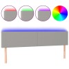 Világosszürke szövet led-es fejtámla 180x5x78/88 cm
