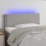 Világosszürke szövet led-es fejtámla 90x5x78/88 cm