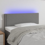 Sötétszürke szövet led-es fejtámla 100x5x78/88 cm