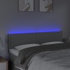 Világosszürke szövet led-es fejtámla 144 x 5 x 78/88 cm