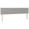 Világosszürke szövet led-es fejtámla 200x5x78/88 cm