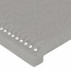 Világosszürke szövet led-es fejtámla 200x5x78/88 cm