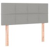 Világosszürke szövet led-es fejtámla 80 x 5 x 78/88 cm