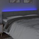 Világosszürke szövet led-es fejtámla 160x5x78/88 cm