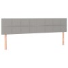 Világosszürke szövet led-es fejtámla 160x5x78/88 cm