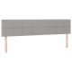 Világosszürke szövet led-es fejtámla 160x5x78/88 cm