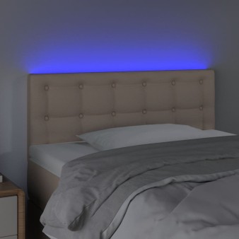 Fekete műbőr led-es fejtámla 90 x 5 x 78/88 cm