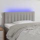 Világosszürke szövet led-es fejtámla 80 x 5 x 78/88 cm