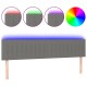 Sötétszürke szövet led-es fejtámla 160x5x78/88 cm