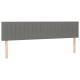 Sötétszürke szövet led-es fejtámla 160x5x78/88 cm