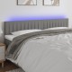 Sötétszürke szövet led-es fejtámla 160x5x78/88 cm