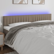 Tópszínű szövet led-es fejtámla 200x5x78/88 cm