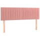 Rózsaszín bársony led-es fejtámla 144x5x78/88 cm