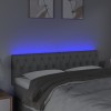 Világosszürke szövet led-es fejtámla 160x7x78/88 cm