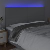Világosszürke szövet led-es fejtámla 160x5x118/128 cm