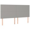 Világosszürke szövet led-es fejtámla 180x5x118/128 cm
