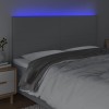 Világosszürke szövet led-es fejtámla 200x5x118/128 cm