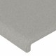 Világosszürke szövet led-es fejtámla 200x5x118/128 cm