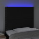 Fekete szövet led-es fejtámla 90x5x118/128 cm