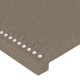Tópszínű szövet led-es fejtámla 90x5x118/128 cm