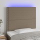 Tópszínű szövet led-es fejtámla 90x5x118/128 cm