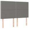 Sötétszürke szövet led-es fejtámla 144x5x118/128 cm