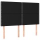 Fekete szövet led-es fejtámla 144x5x118/128 cm